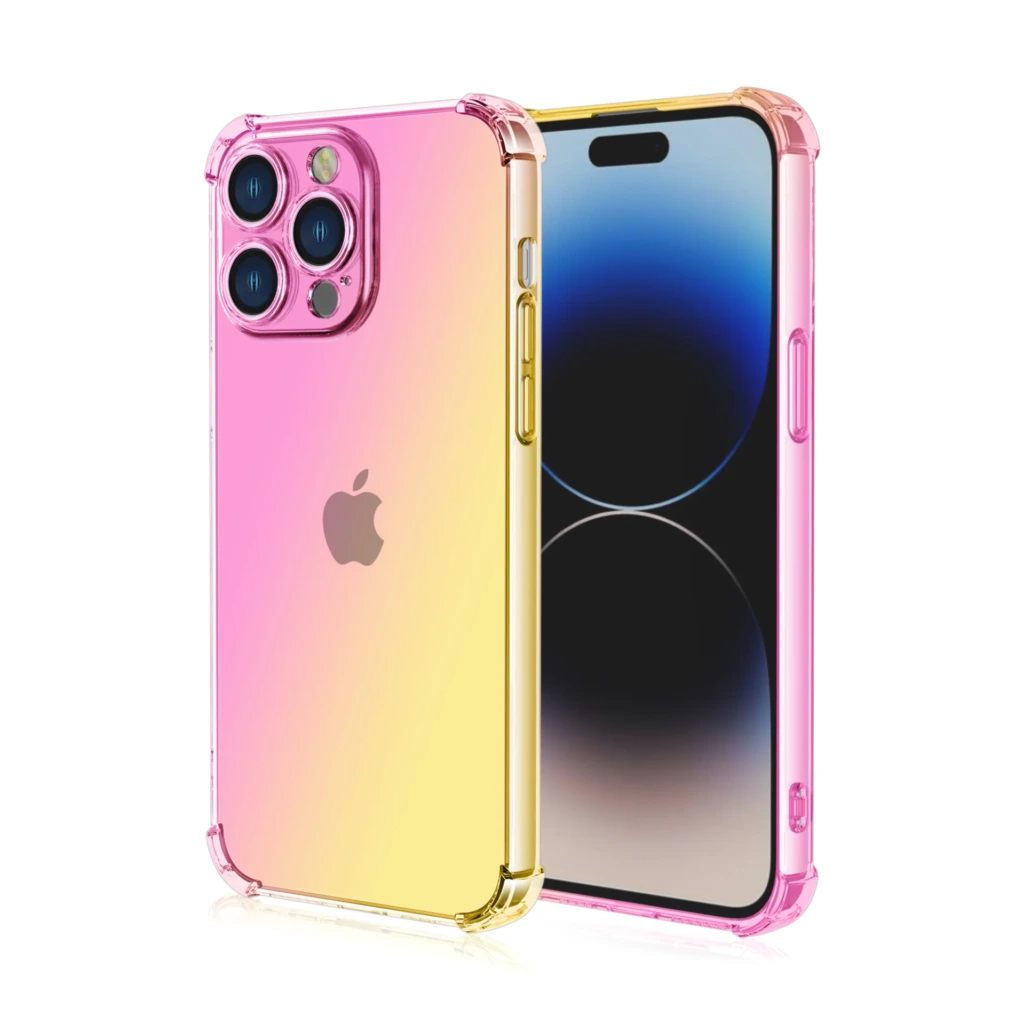 iPhone 14 Pro Max Skal - Rosa/Gul