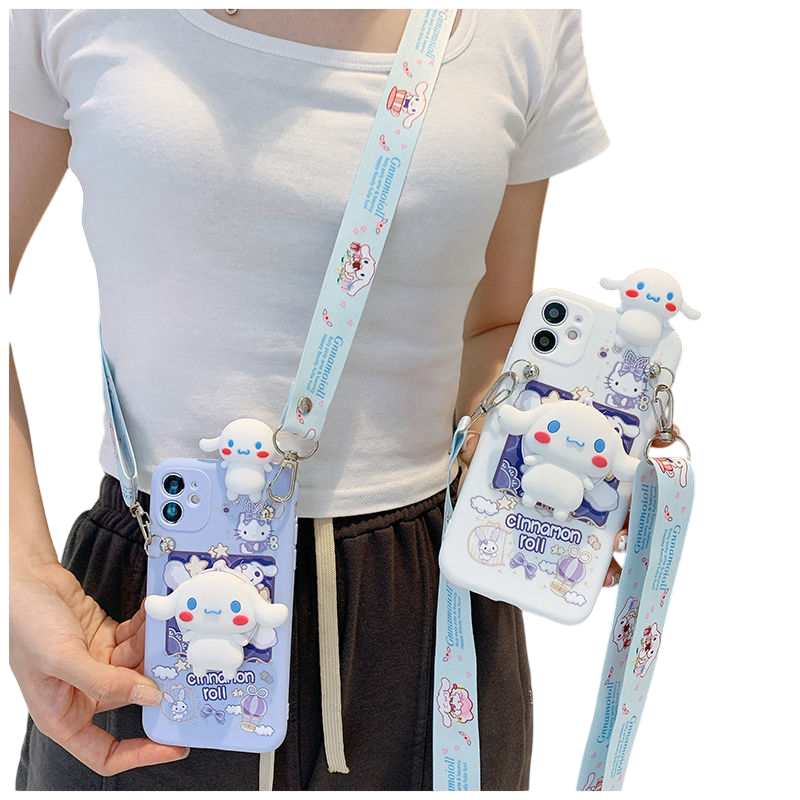 iPhone 15 Skal Med Spegel & Djurmotiv - Vit