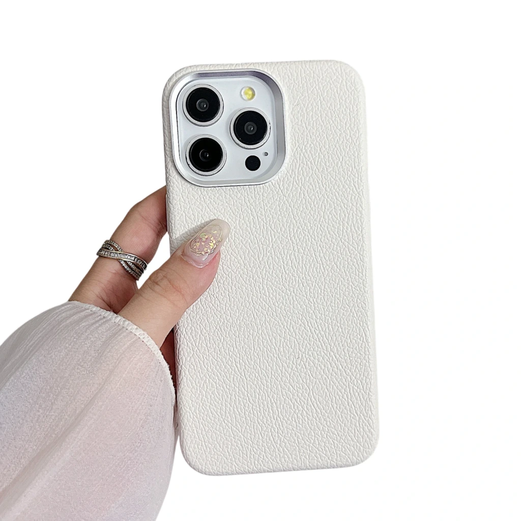iPhone 13 Skal Läder - Vit