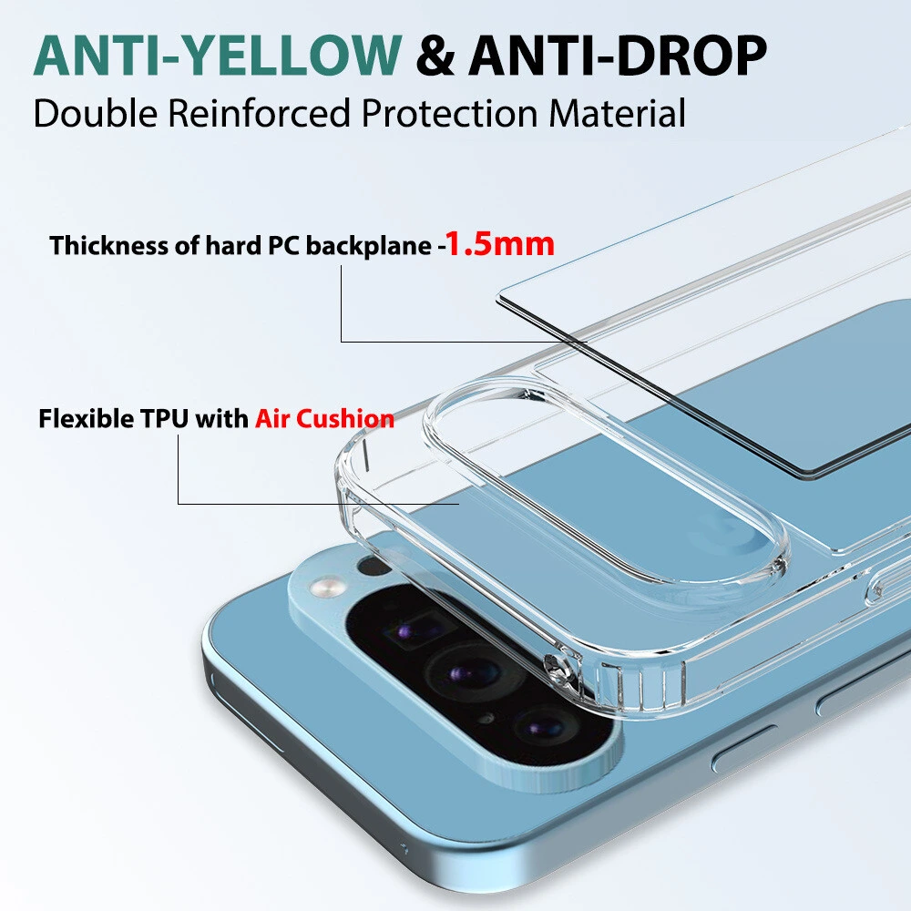Google Pixel 9/9Pro Skal - Transparent