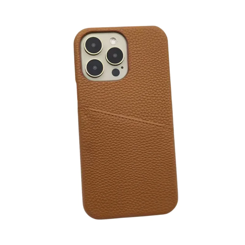 iPhone 15 Pro Skal med Kortfack - Karamellbrun