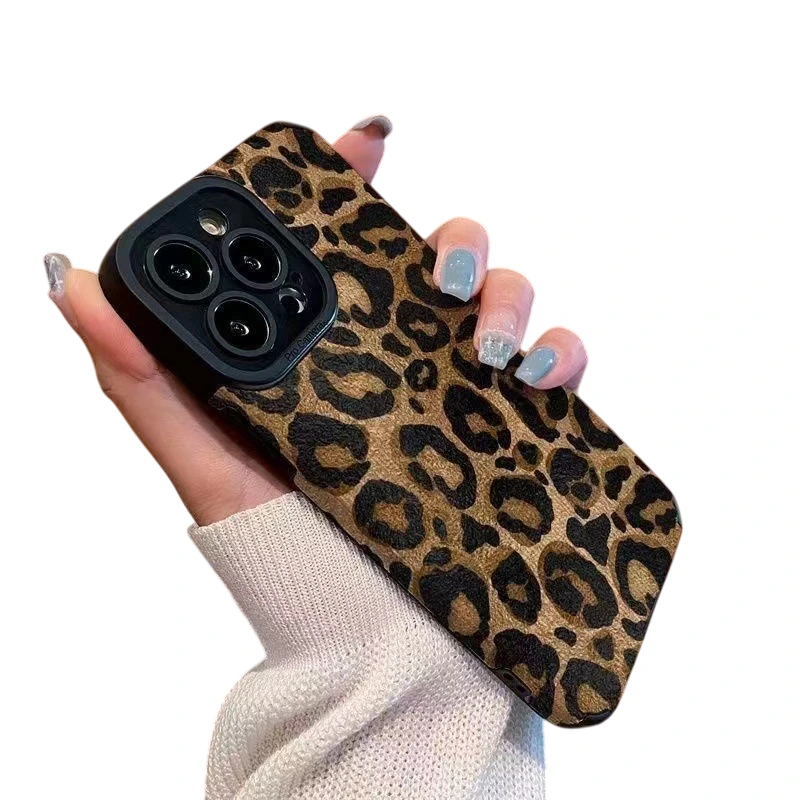 iPhone 14 Pro Max Skal - Guld Leopard