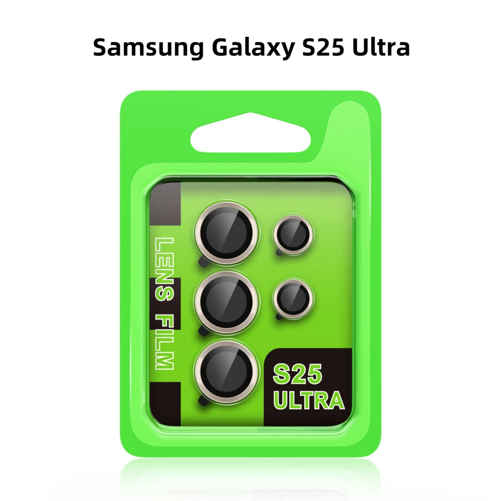 Samsung Galaxy S25 Ultra Linsskydd Härdat Glas - Svart