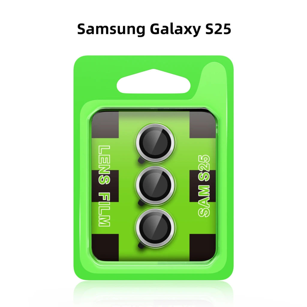 Samsung Galaxy S25 Linsskydd Härdat Glas - Silver