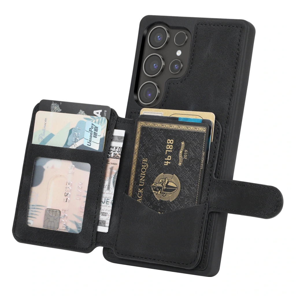 Samsung Galaxy S25 Plus Skal med Kortfack - Svart